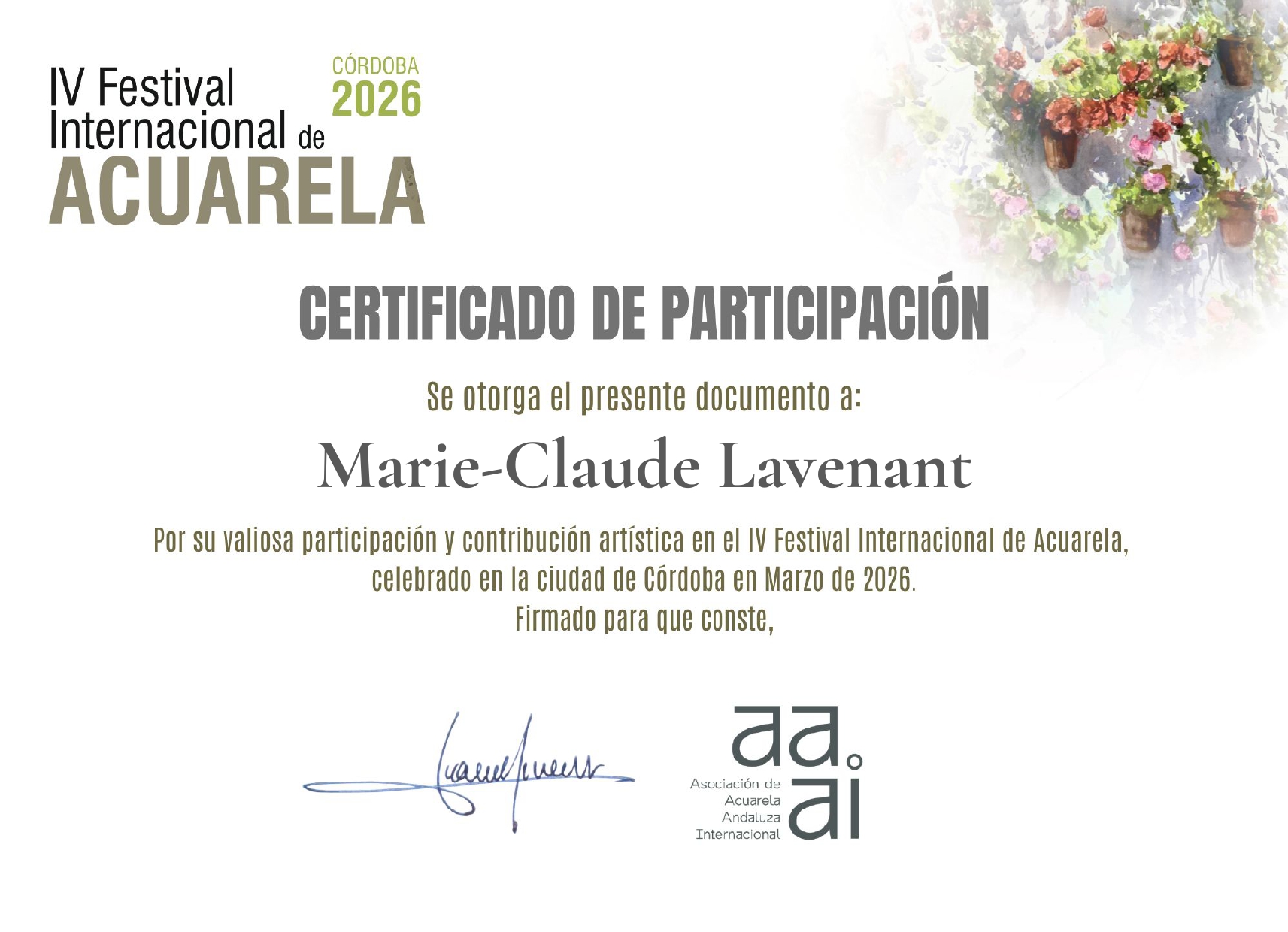 Certificat FIA Cordoba